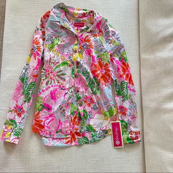 NWT Lilly for Target Nosey Posey Button Down - Picture 3 of 4